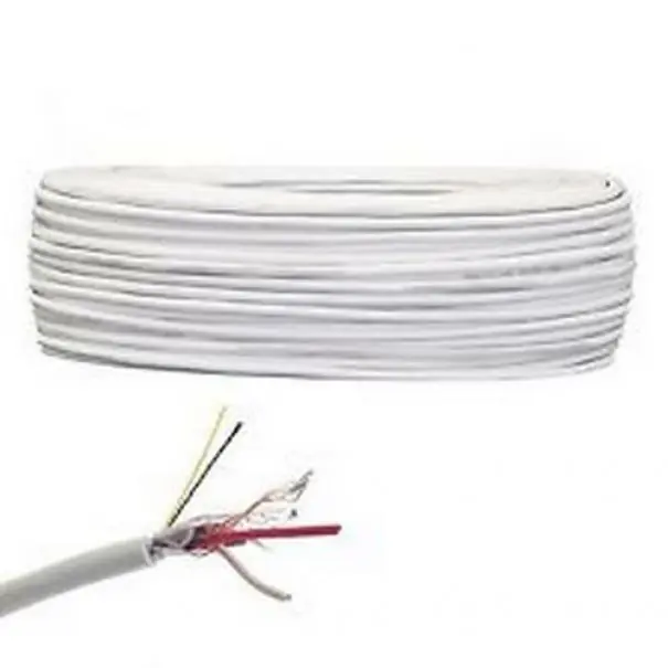 MICRO TEK 100MT CAVO ALLARME 2X0,50+4X0,22 PVC BIANCO C4 CCA AX22054022 Spedizione Espresso
