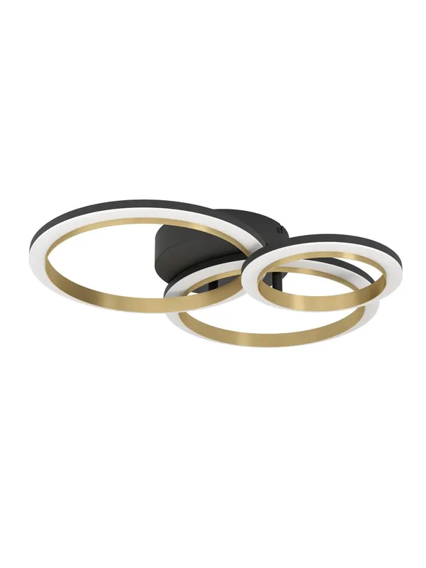 Compra Adesso Plafoniera a led moderna design nera e oro a led GL1861