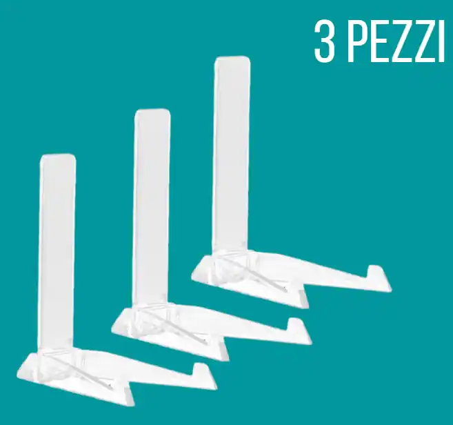 Supporto espositore piatti Kristal ad incastro 12 cm 3 pezzi Non Perdere