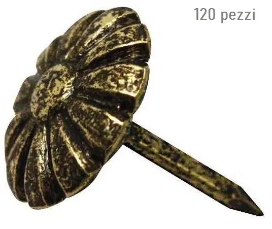 Bulletta per tappezziere testa fiore in ferro sfumato 120 pezzi Compra Online