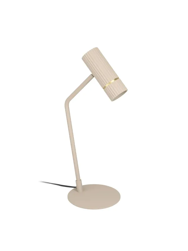 Lampada da tavolo studio moderna tortora oro a 1 luce GL1853 Ultimissimo Modello