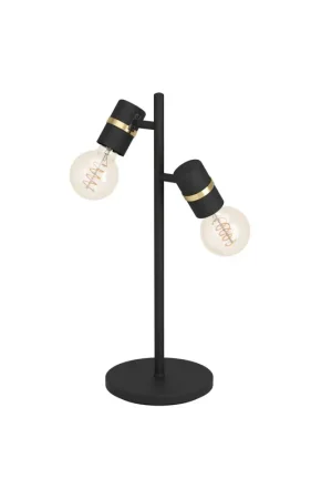 A Buon Prezzo Lume lampada con faretti moderna in metallo nero e oro a 2 luci GL1845