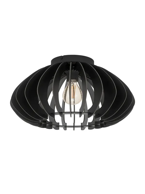 Plafoniera moderna in legno nero a 1 luce GL1818 Ultima Occasione