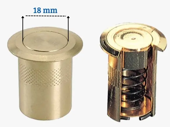 Ordina Subito Pozzetto ottone con molla inox per applicazioni a pavimento per catenacci Ø 18 mm