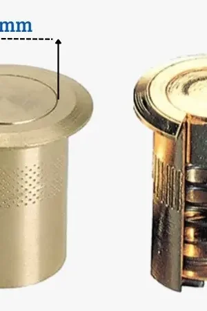 Direttamente Dal Produttore Pozzetto ottone con molla inox per applicazioni a pavimento per catenacci Ø 16mm