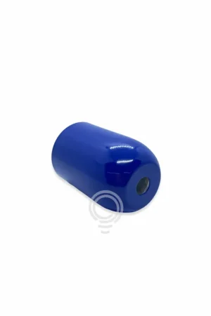 Bicchiere metallo copri portalampada blu retro vintage Consegna Rapida