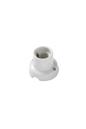 Ultimissimo Modello Portalampada base diritta muro ceramica fissaggio parete e27 bianco