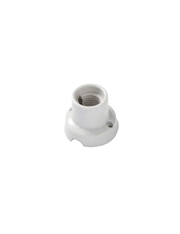 Ultimissimo Modello Portalampada base diritta muro ceramica fissaggio parete e27 bianco