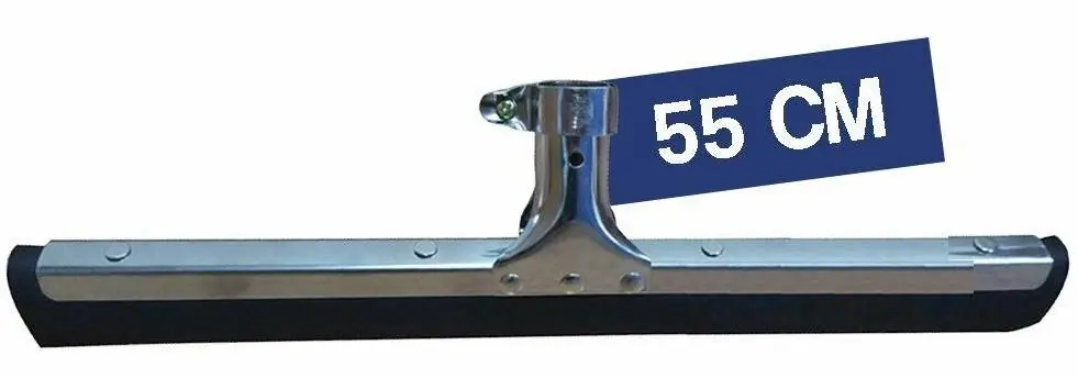 Spatolone spingiacqua tira acqua asciuga pavimenti in metallo e gomma doppia da 55 cm Promozione Esclusiva