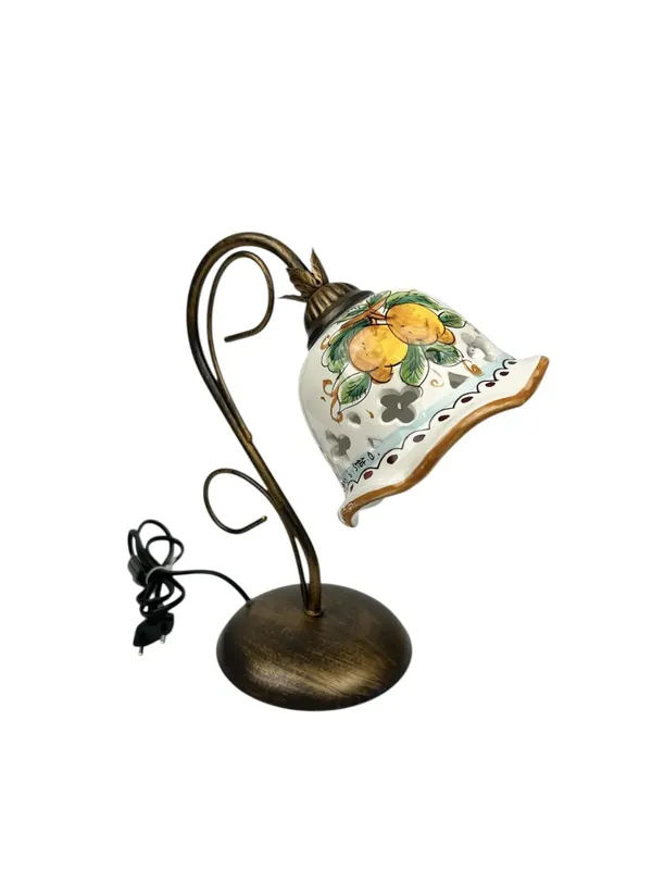 Lumetto classico rustico in ceramica siciliana 1 luce coll. Limoni Affare
