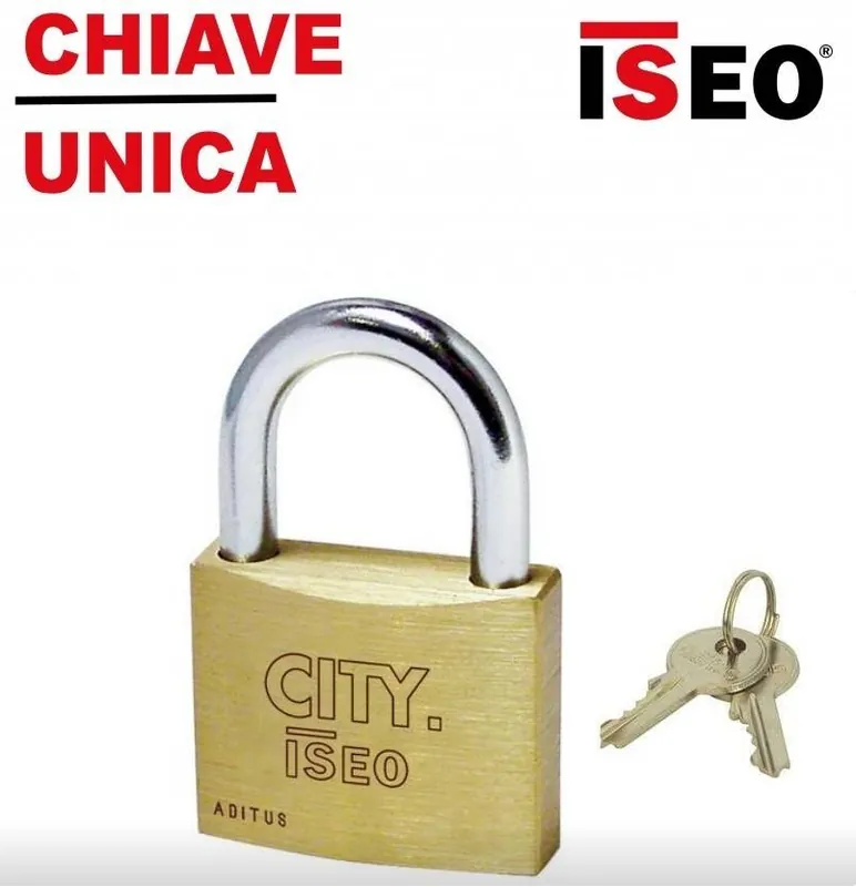 Nuovo Arrivo LUCCHETTO OTTONE ISEO A CHIAVE UNICA KA 25mm