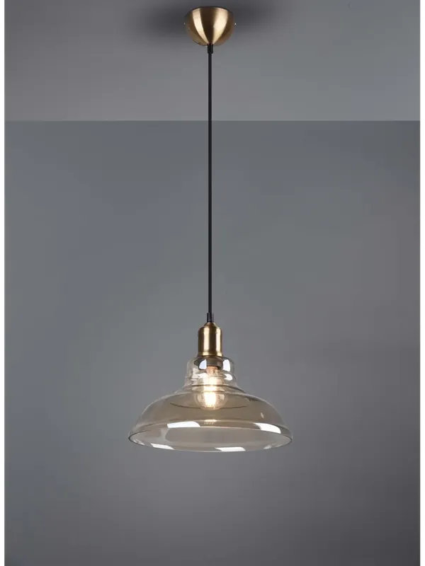 Offerta Lampo Lampadario a sospensione classico rustico con vetro a 1 luce TR661