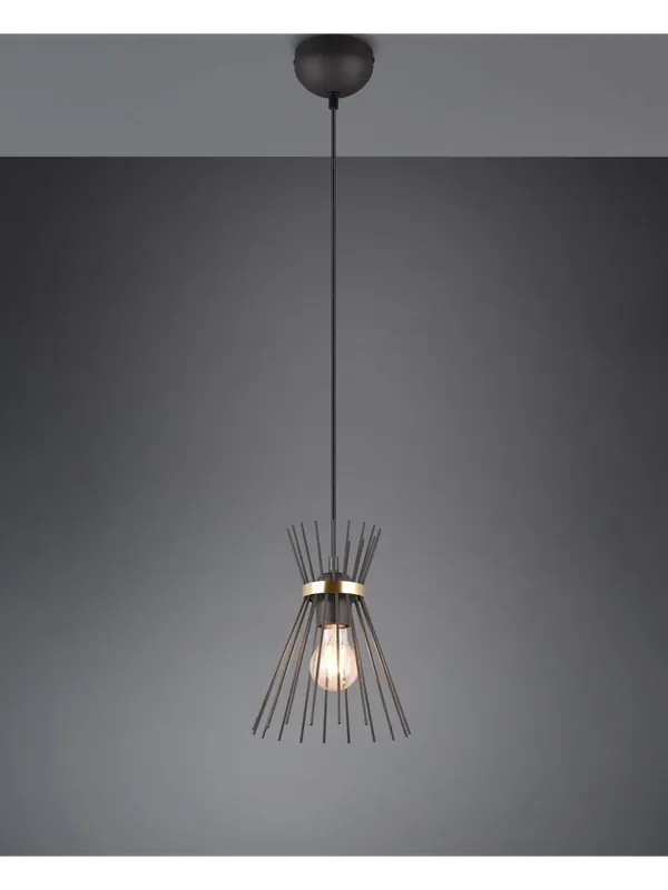 Lampadario a sospensione design moderno nero a 1 luce TR651 Promo Stagionale