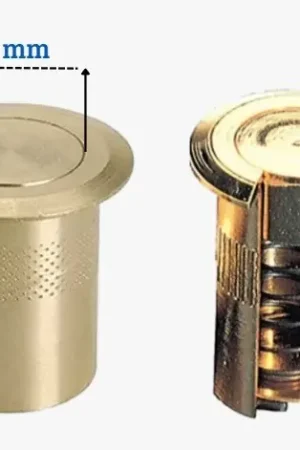 Ultime Pezzi Pozzetto ottone con molla inox per applicazioni a pavimento per catenacci Ø 10mm