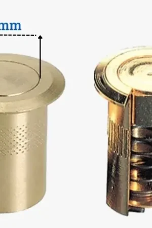 Ultime Pezzi Pozzetto ottone con molla inox per applicazioni a pavimento per catenacci Ø 12mm