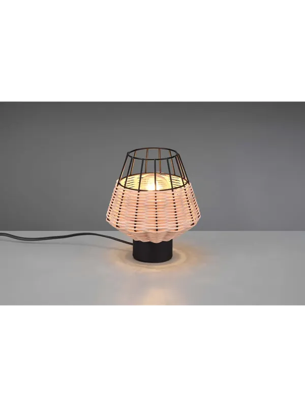 Scelto Dai Clienti Lumetto lampada da tavolo rustica design rattan a 1 luce TR648