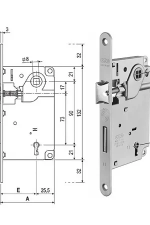 Solo Oggi AGB 1002 CENTRO SERRATURA PATENT E50 F18 NICHELATA