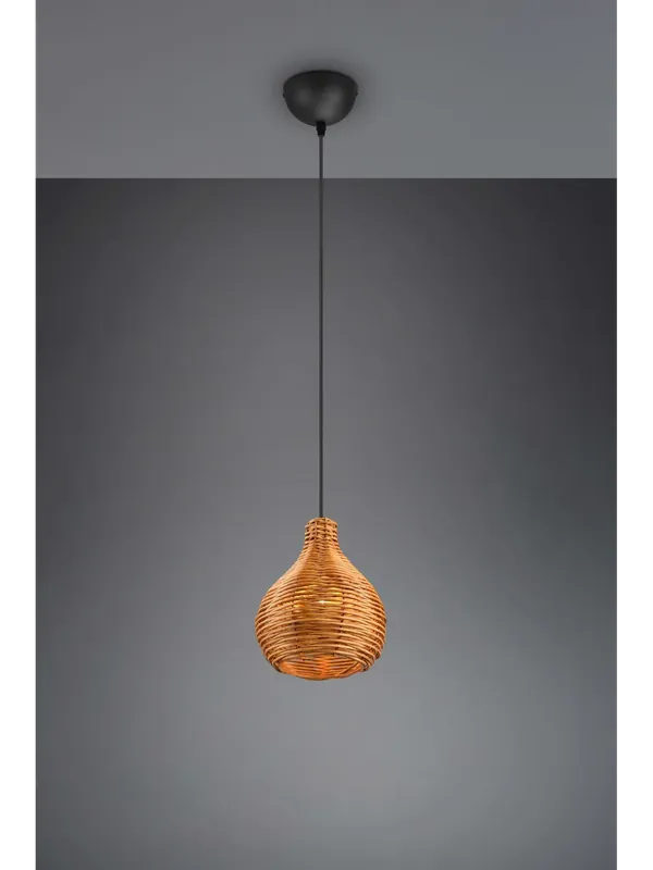 Acquista Ora Lampadario a sospensione rustico design rattan TR642