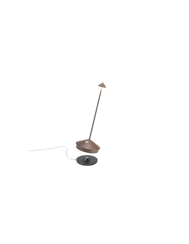 Zafferano Pina Pro lampada ricaricabile led finitura corten Super Prezzo