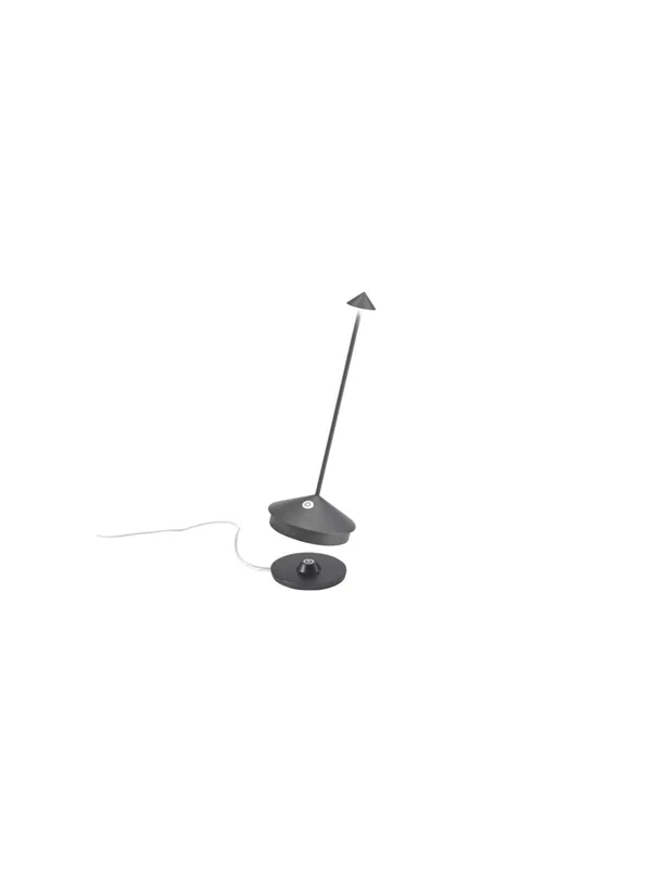 Zafferano Pina Pro lampada da tavolo moderna finitura grigio scuro Super Prezzo