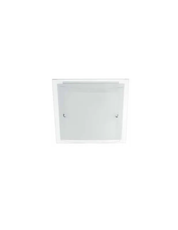 Plafoniera in vetro curva diritta 2we27 300x300mm Novità