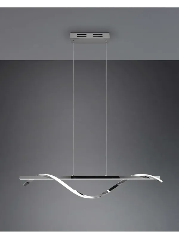 Lampadario sospensione a led moderno design cromo TR625 Consegna Rapida