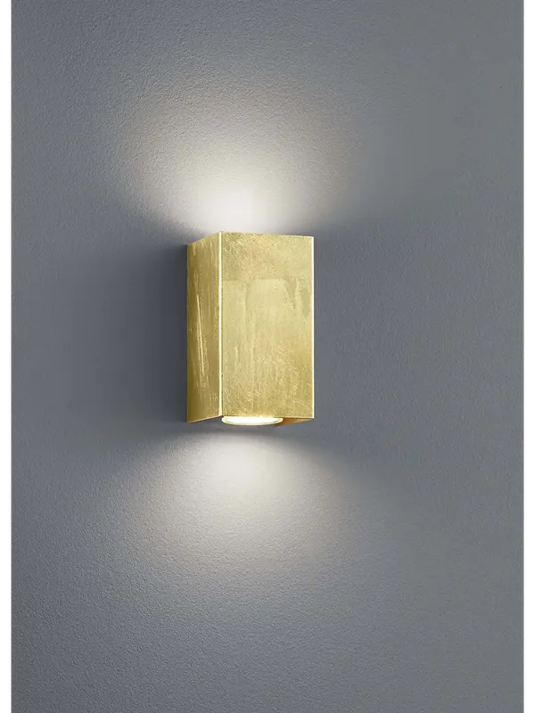 Applique moderno design foglia oro a 2 luci TR617 Prezzo Scontato