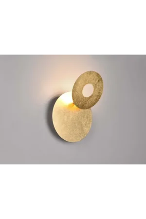 Applique a led moderno design foglia oro orientabile TR615 Non Perdere