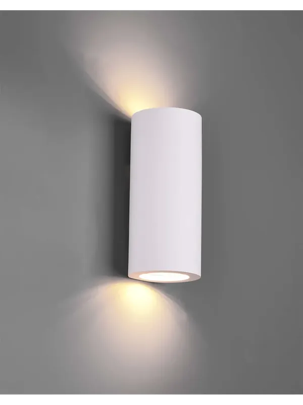 Applique moderno in gesso bianco verniciabile a 2 luci TR612 Più Venduto