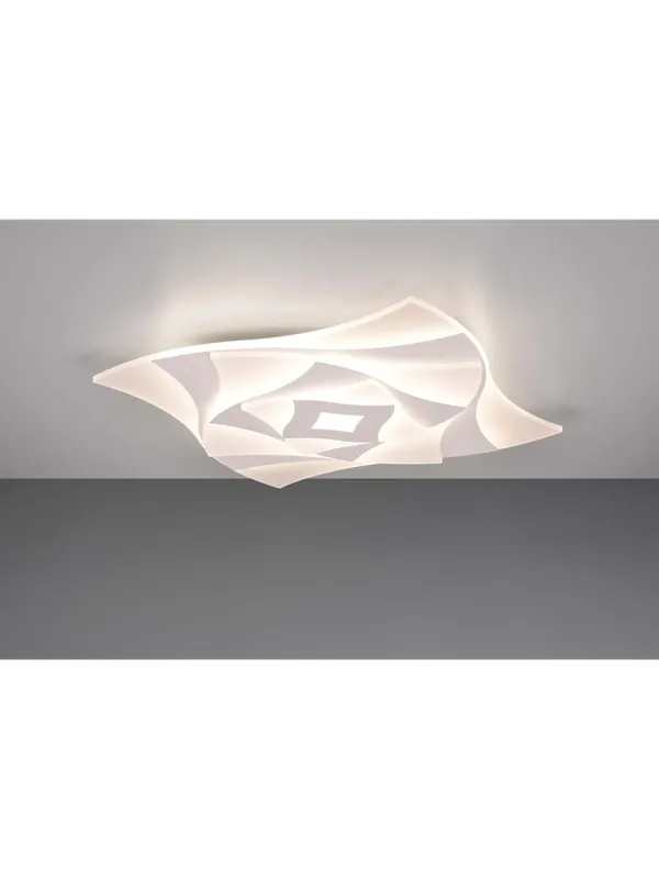 Plafoniera a led design moderno 3d bianco con telecomando TR596 Soddisfatti O Rimborsati