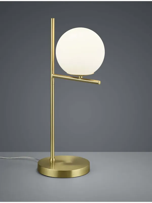 Lumetto lampada moderna oro satinato con vetro bianco a 1 luce TR586 Promozione