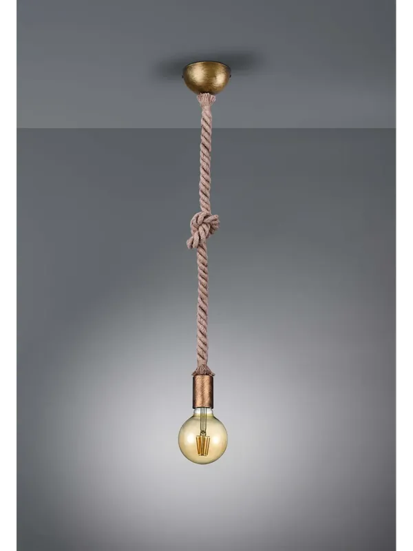 Di Tendenza Lampadario a sospensione corda moderno rustico a 1 luce TR569