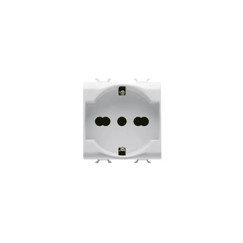 Offerta Speciale gewiss gw10204 presa 2moduli 2p+t 16a bivalente scuko p30 17 standard italiano tedesco GEWISS GW10204