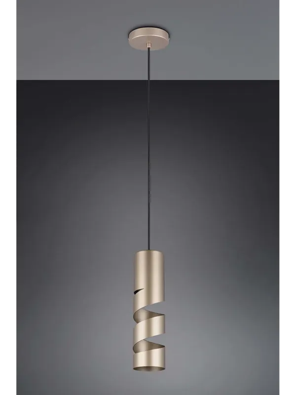 Affare Lampadario a sospensione moderno spirale a 1 luce oro TR550