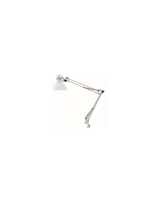 Prezzo Scontato Lampada da scrivanioa metallo orientabile bianco vintage s/base