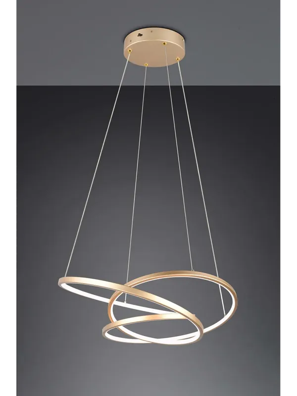 Lampadario moderno a led design oro TR537 Prezzo Scontato