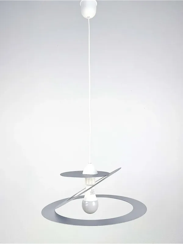 Lampadario a sospensione moderno a 1 luce anello grigio Compra Online