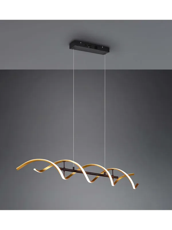 Lampadario moderno a led design oro e nero TR532 Super Prezzo