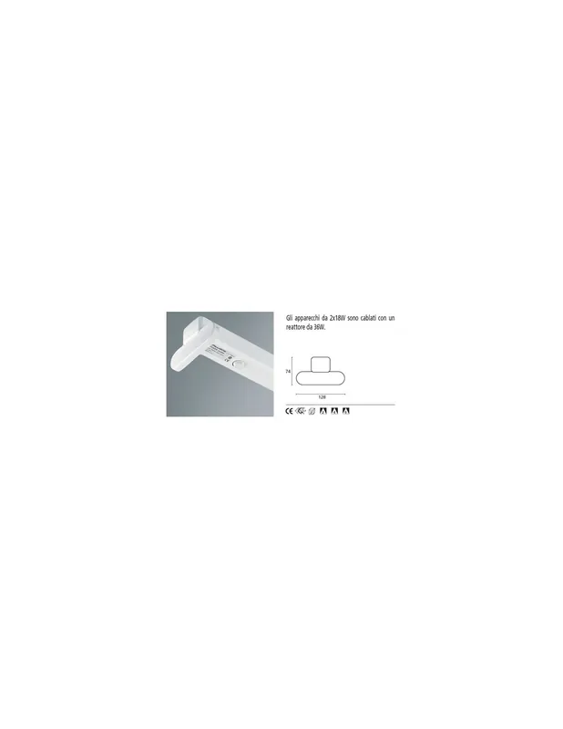 A Buon Prezzo Plafoniera illuminazione interno poker 2x18w g13 t8 cn bianco