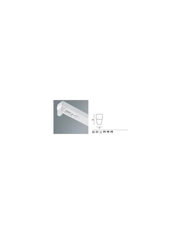 Prezzo Basso Plafoniera poker illuminazione 1x36w g13 pk123 cn bianco