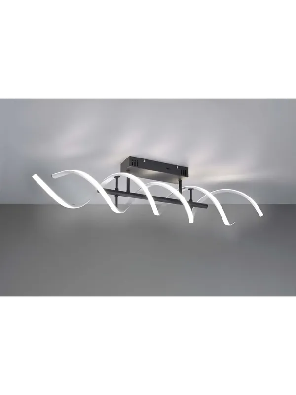 Più Venduto Plafoniera moderna a led design alluminio e nero TR527