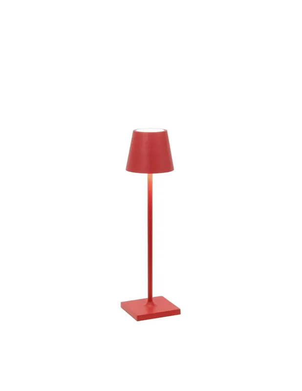 Poldina micro rosso lampada ricaricabile da tavolo Ultime Pezzi