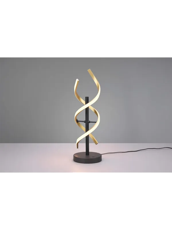 Lampada da tavolo moderna a led design oro e nero TR525 Subito Disponibile