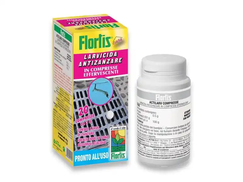 Must-Have INSETTICIDA LARVICIDA ANTIZANZARE FLORTIS ACTILARV COMPRESSE 20 Pezzi