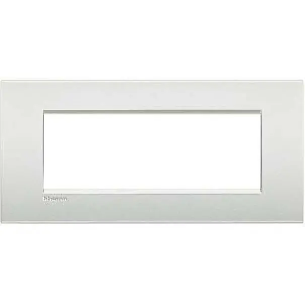 BTICINO LIVINGLIGHT AIR PLACCA 7 MODULI COLORE BIANCO PERLA LNC4807PR Nuovo Arrivo