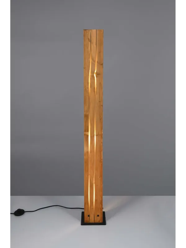 Lampada da terra piantana rustica in legno a 3 luci TR512 Spedito Oggi