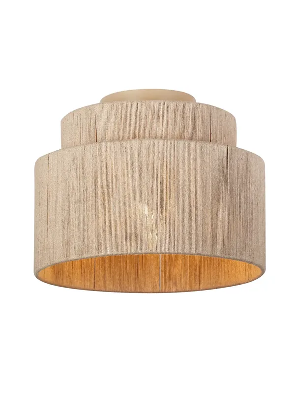 Plafoniera rustica in juta naturale a 1 luce TR506 Di Tendenza