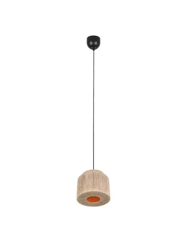 Offerta Del Giorno Lampadario a sospensione rustico in juta naturale a 1 luce TR504