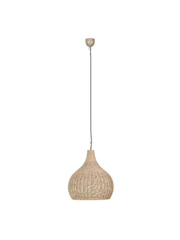 Lampadario a sospensione rustico in juta naturale a 1 luce TR503 Prezzo Ridotto