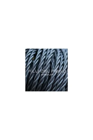 Cavo elettrico treccia stoffa seta sezione 3x0,75mm nero Offerta Limitata